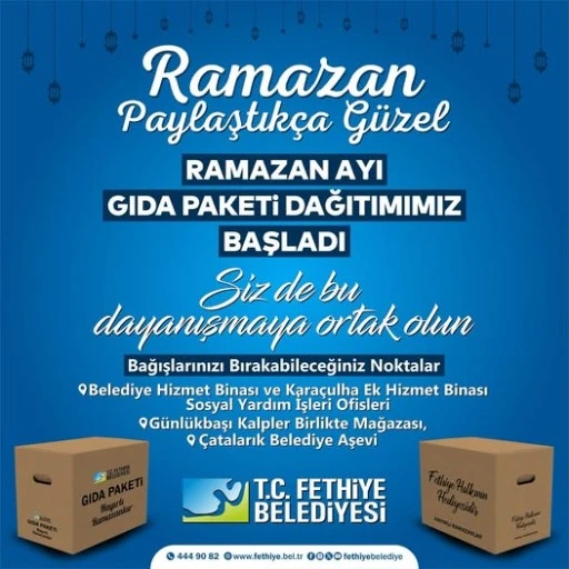 FETHİYE’DE RAMAZAN PAKETİ DAĞITIMI BAŞLADI