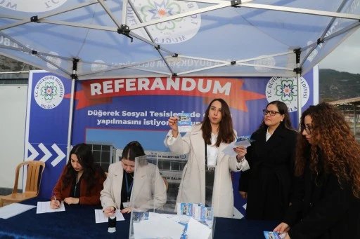 MENTEŞE'DE DÜĞÜN REFERANDUMUNDA 'EVET' ÇIKTI