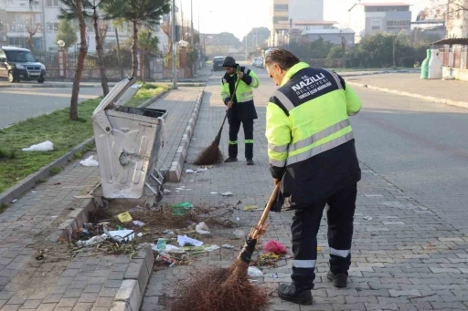 Nazilli’deki mahallelerde temizlik çalışması sürüyor
