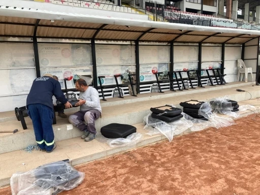 Nazilli Şehir Stadyumu’nda yenileme çalışması
