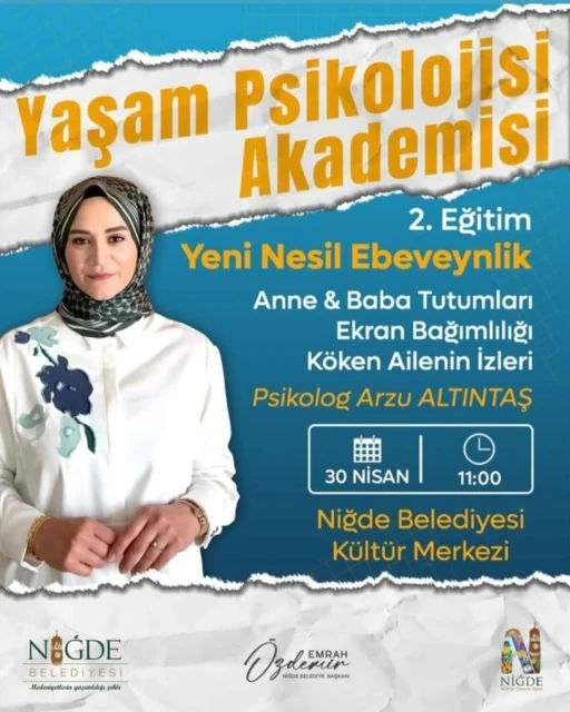 Niğde Belediyesi’nden ebeveynlere yönelik eğitim semineri
