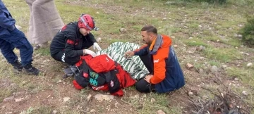 Ormanlık alanda kaybolan yaşlı kadım helikopterle kurtarıldı
