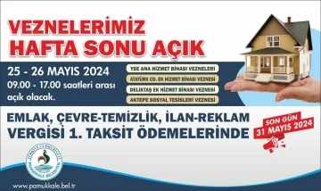 Pamukkale Belediyesi’nde vezneler hafta sonu açık olacak
