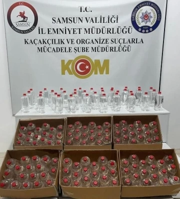 Samsun’da 198 litre etil alkol ele geçirildi
