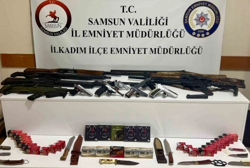 Samsun’da 2 kardeşi miras yüzünden tabancayla vuran eniştenin evinden cephanelik çıktı
