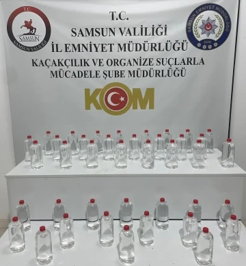 Samsun’da 40 litre etil alkol ele geçirildi
