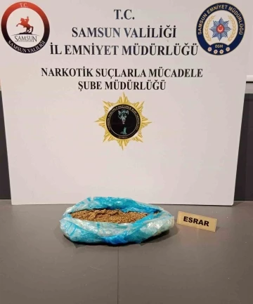 Samsun’da 665 gram esrar ele geçirildi
