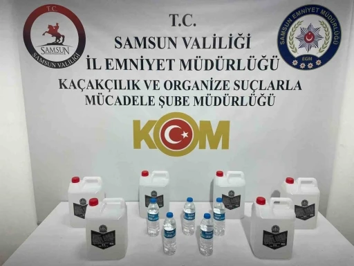 Samsun’da etil alkol ve sahte içki ele geçirildi
