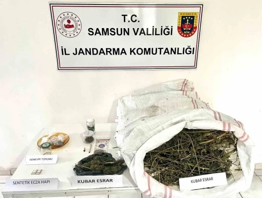 Samsun’da jandarma 7 kilo kubar esrar ele geçirdi
