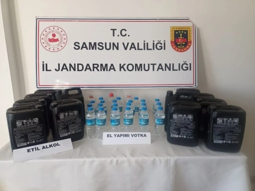 Samsun’da kaçak alkol ürünleri ele geçirildi
