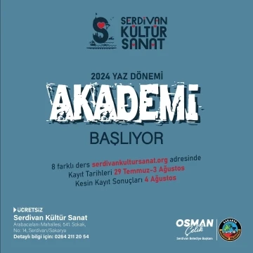 Serdivan Kültür Sanat’ta akademi başlıyor
