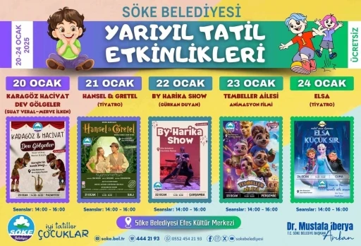 Söke’de çocuklar yarıyıl tatilinde etkinliklerle buluşacak
