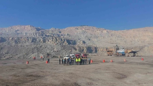 Soma’da maden ocağında gerçeğini aratmayan heyelan tatbikatı
