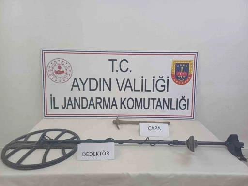 Sultanhisar’da kaçak kazıya jandarma baskını
