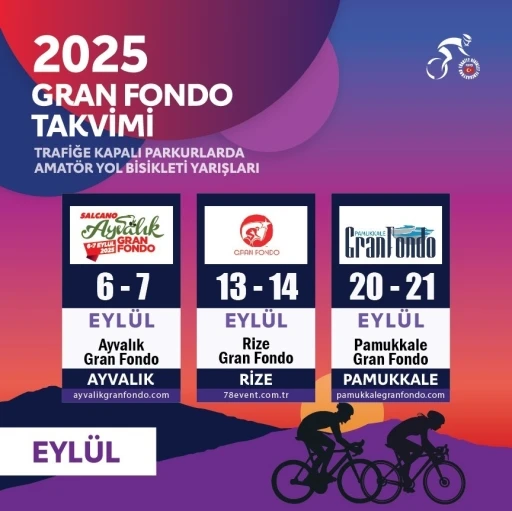 Türkiye Bisiklet Federasyonu, 2025 yılı Gran Fondo yarışlarının takvimini açıkladı
