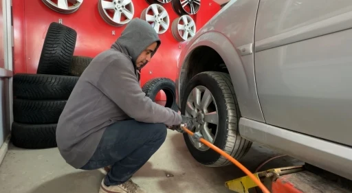 Yüksekova’da havalar soğudu, sürücüler lastik değişimine başladı
