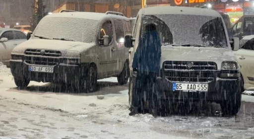 Yüksekova’da lapa lapa kar yağışı başladı
