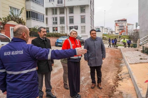 Yürütülen çalışmaları yerinde inceledi
