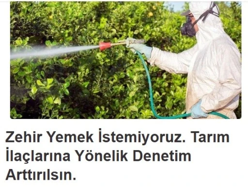 ZEHİR YEMEK İSTEMİYORUZ