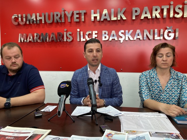 CHP MARMARİS İLÇE BAŞKANI ZEKİCAN BALCI BASIN TOPLANTISI